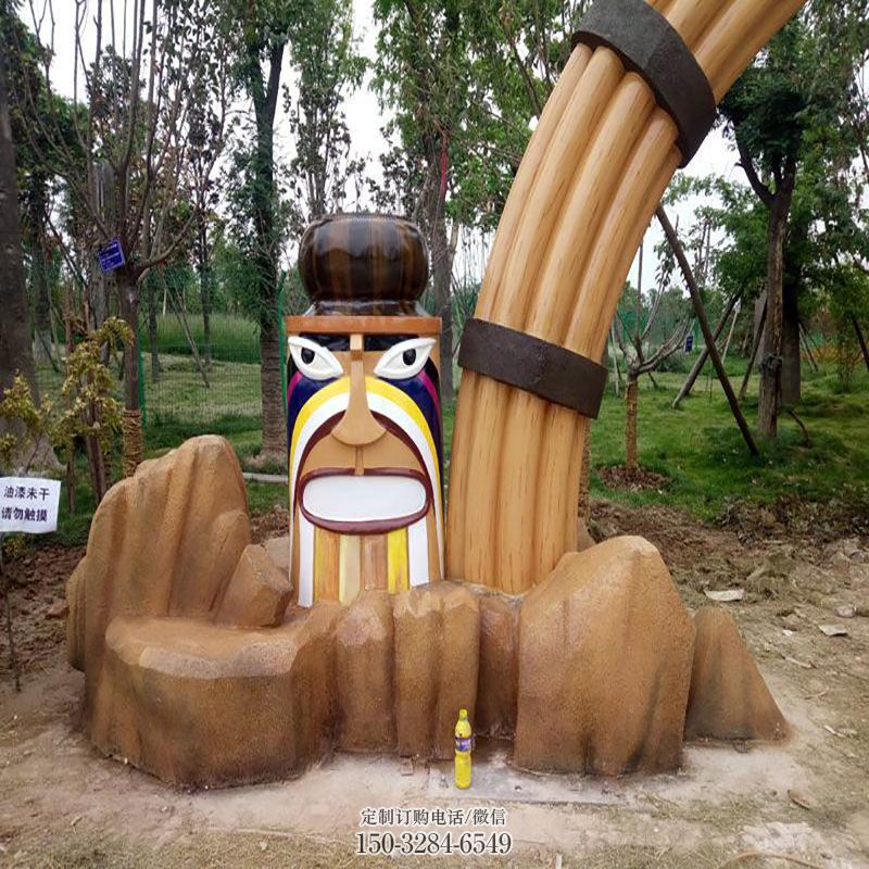 房地产展品-街头玻璃钢门头雕塑抽象
