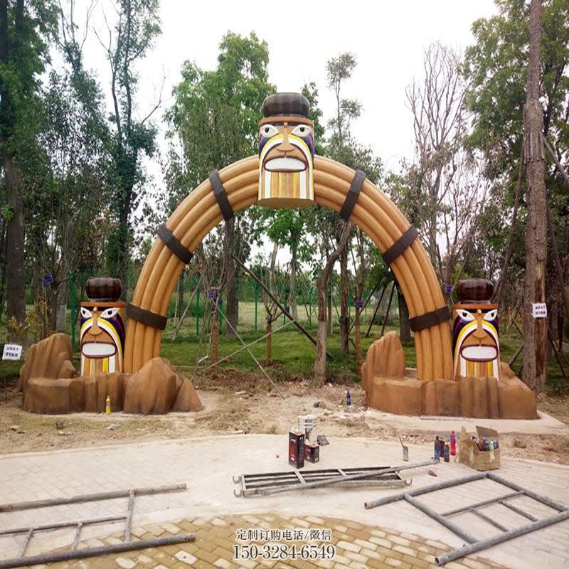 房地产展品-小区玻璃钢门头雕塑构件